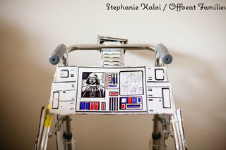 Illustration for article titled Turn your child's post-surgery walker into a Star Wars AT-AT